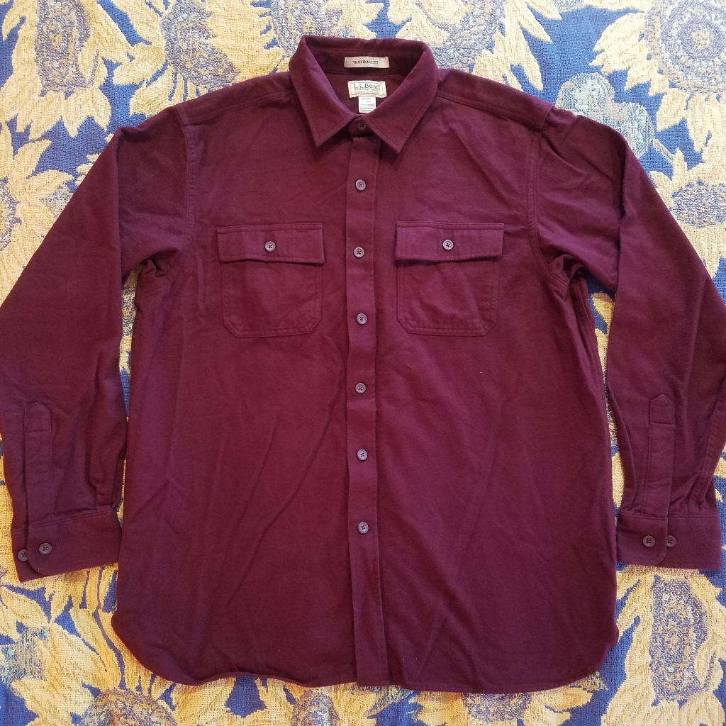 Dark Red L.L. Bean Button Down